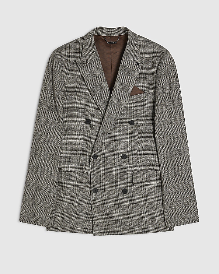 Grey Slim Fit Stretch Suit Jacket