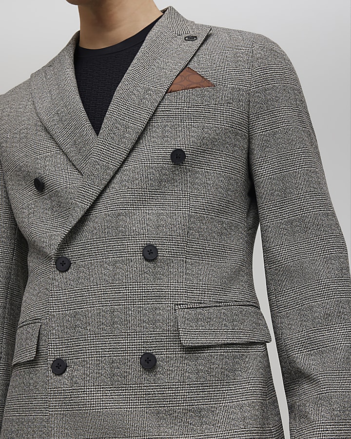 Grey Slim Fit Suit Jacket
