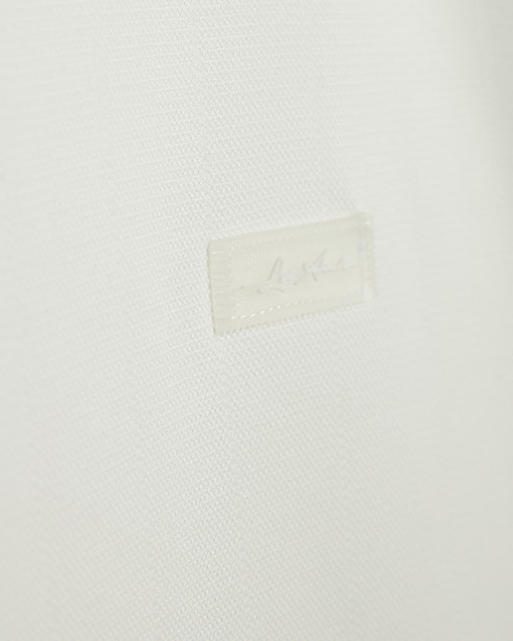 White Muscle Fit Les Amis Stripe T-Shirt