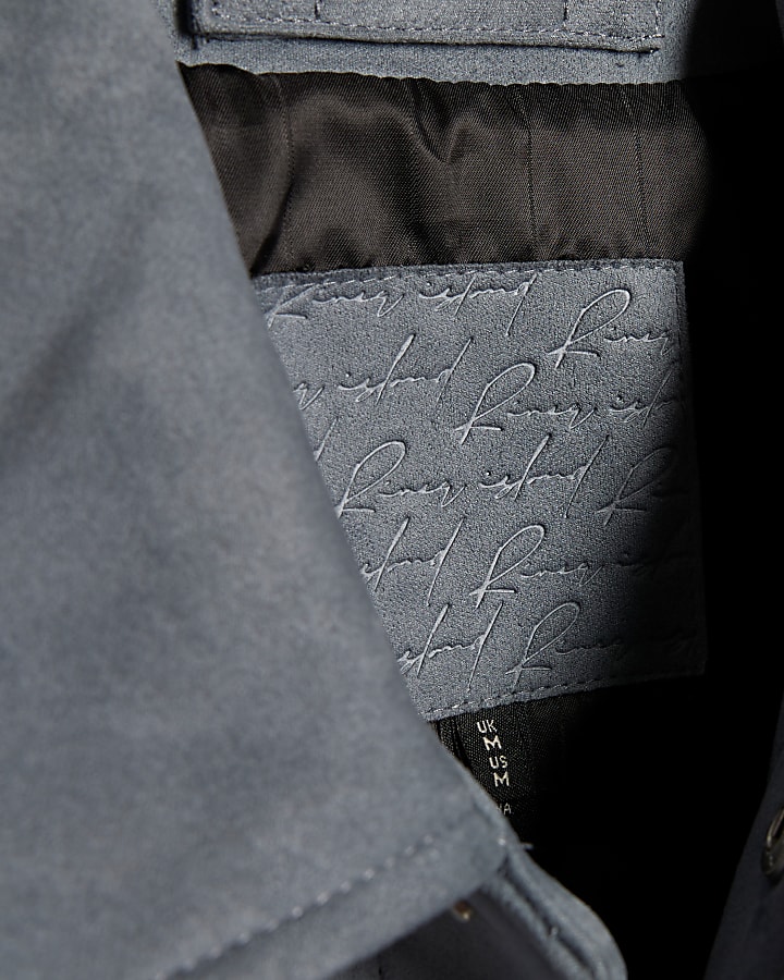 Blue Faux Suedette Western Jacket