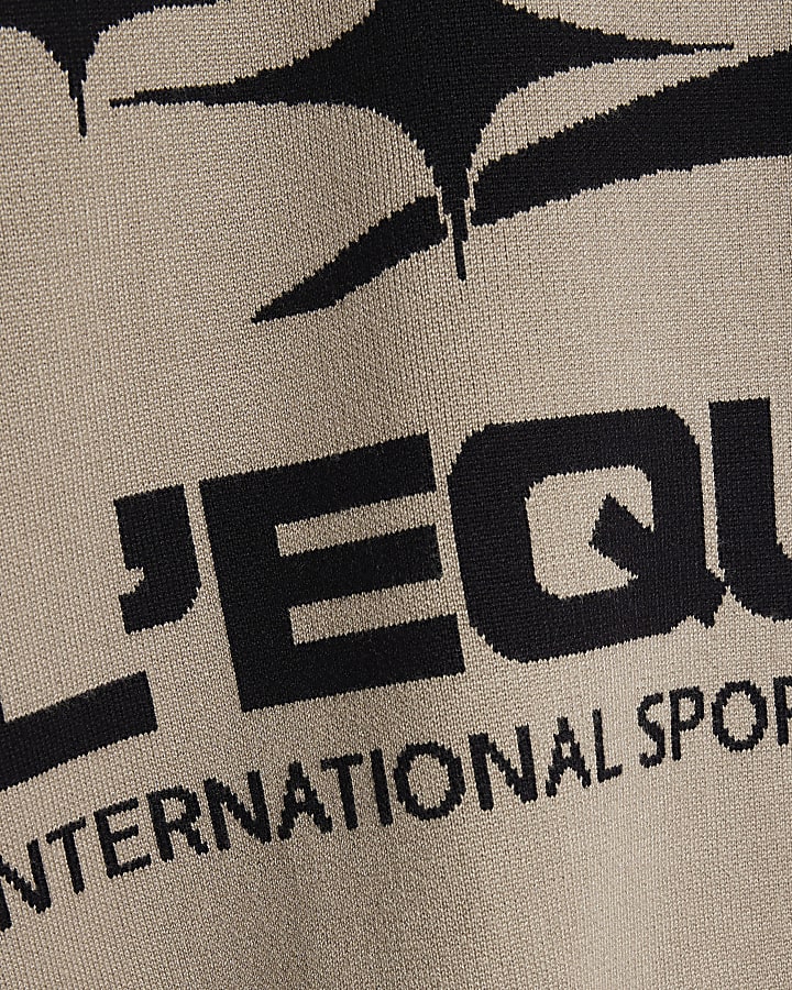 Beige Regular Fit Motorsport Jumper