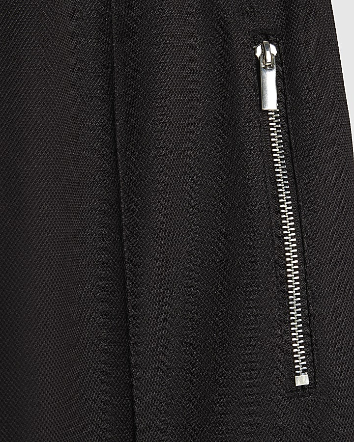 Black Slim Fit Pique Joggers