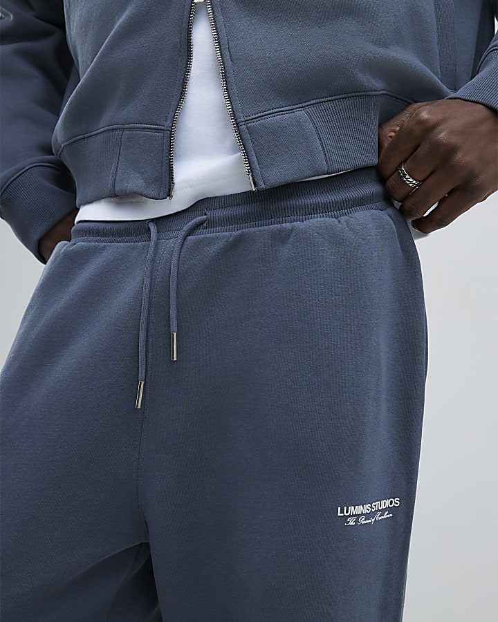 Grey Wide Leg Luminis Studios Joggers