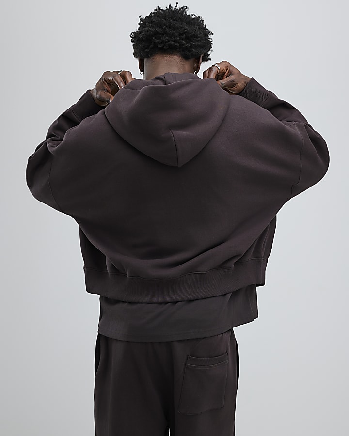 Brown Oversized Fit Luminis Studios Hoodie