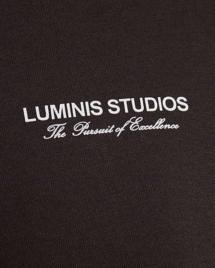 Brown Oversized Fit Luminis Studios Hoodie