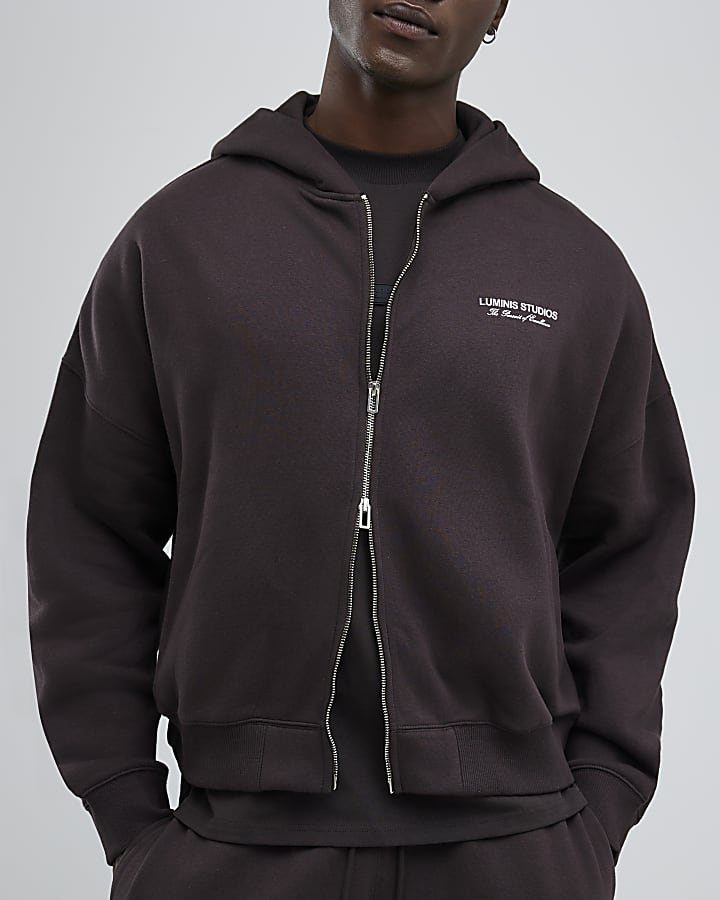 Brown Oversized Fit Luminis Studios Hoodie