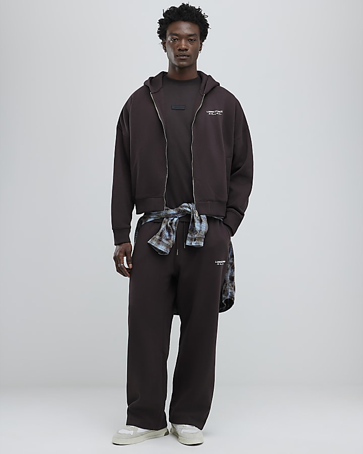 Brown Wide Leg Luminis Studios Joggers