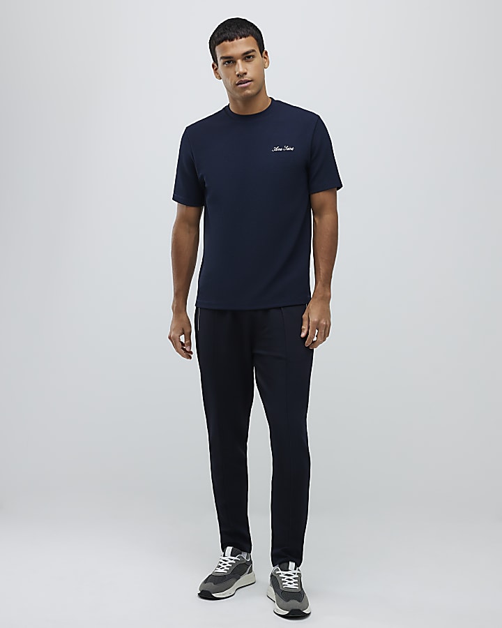 Navy Short sleeve Slim Ame Saint T-Shirt