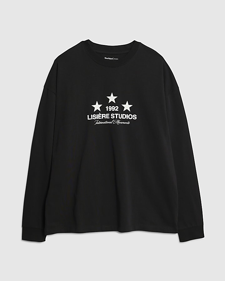 Black Long Sleeve Lisiere 1992 T-Shirt