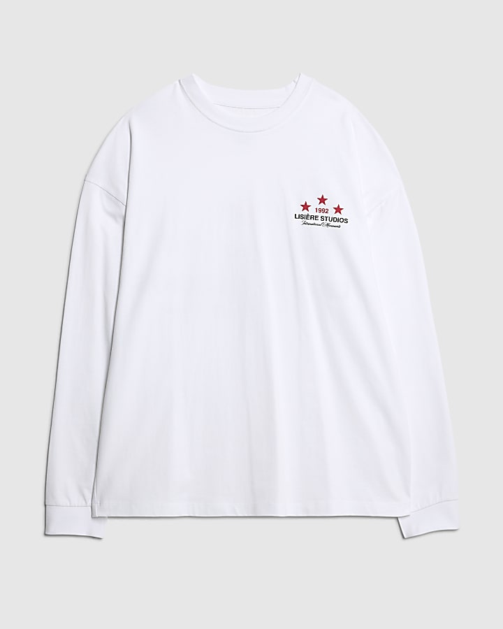 White Long Sleeve Lisiere 1992 T-shirt