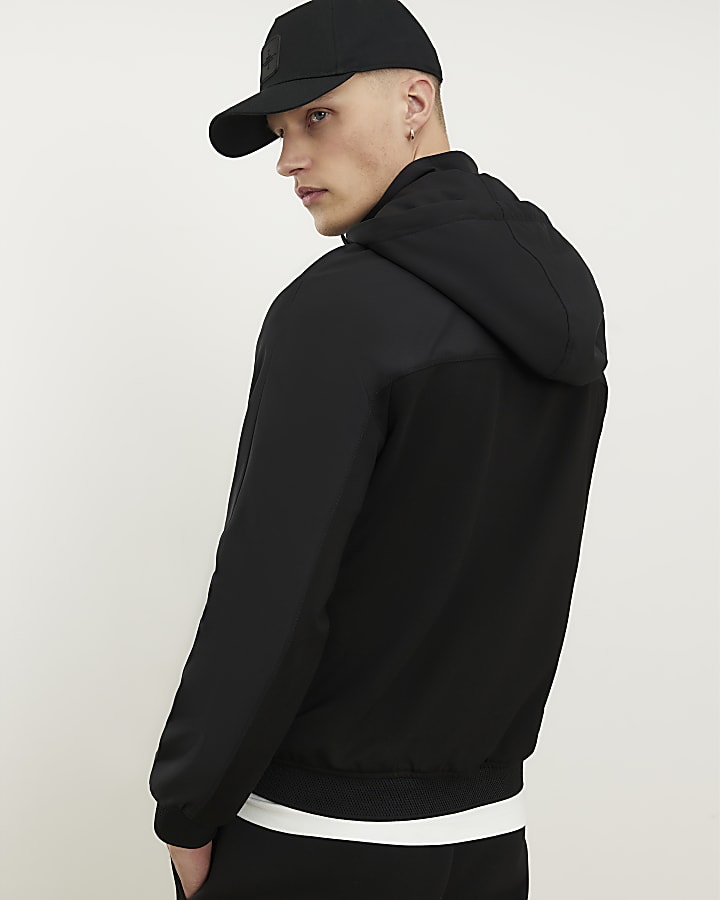 Black Hooded MCMXII Bomber Jacket