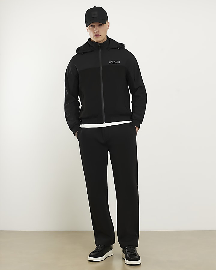 Black Hooded MCMXII Bomber Jacket