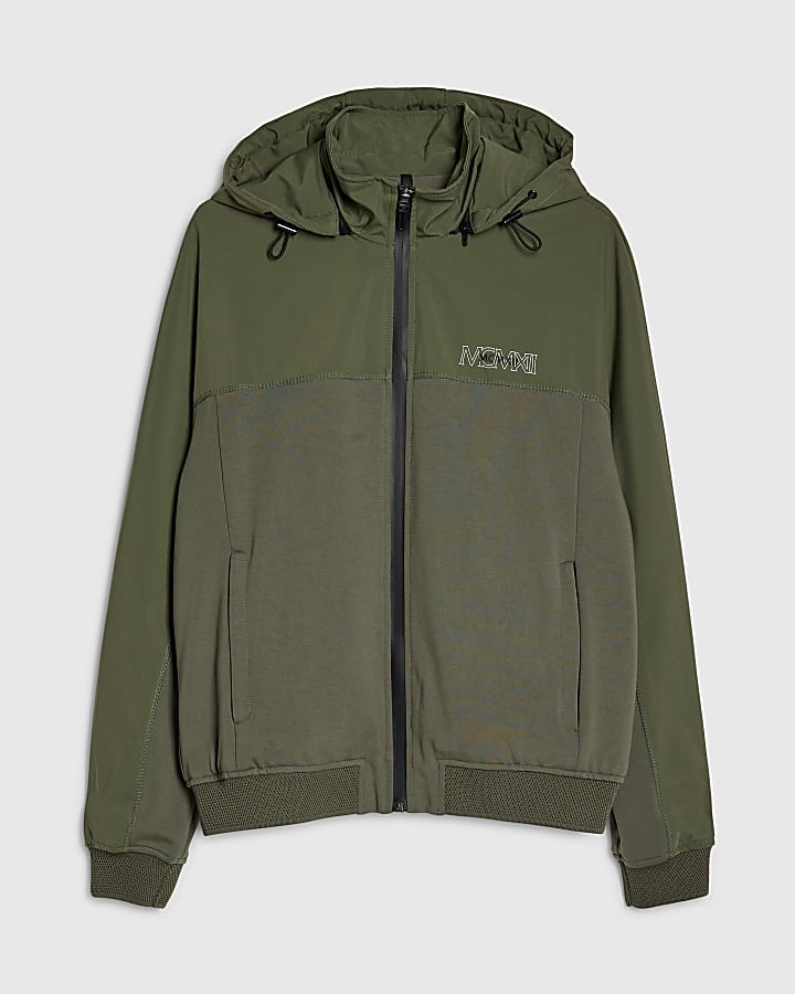 Green Hooded Bomber Jacket