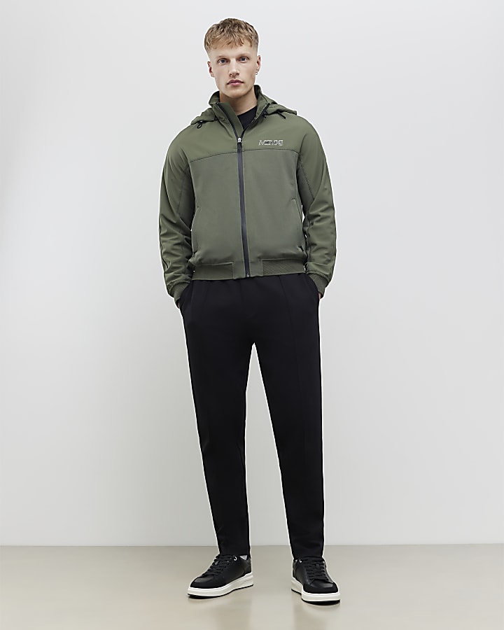 Green Hooded Bomber Jacket