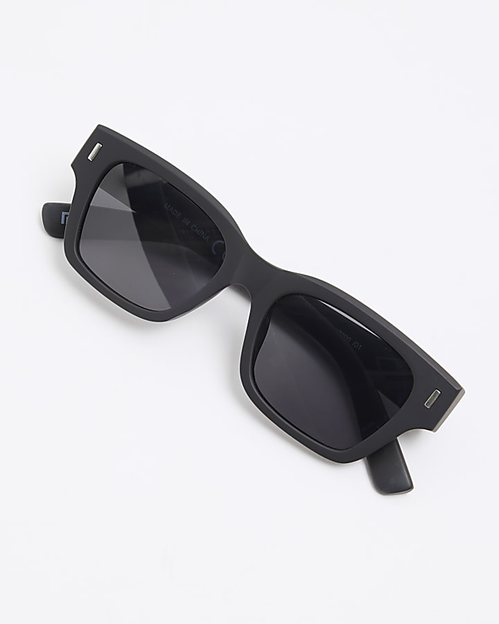 Black Rubberised Wayfarer Sunglasses