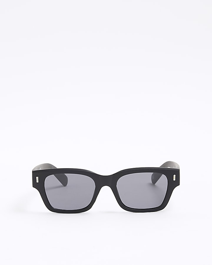 Black Rubberised Wayfarer Sunglasses