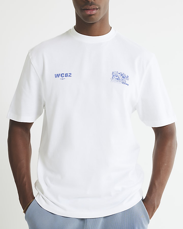 White Regular Fit WC82 Racing T-Shirt