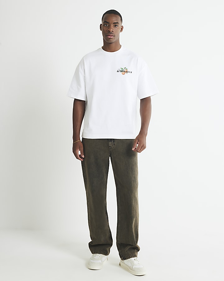 White Retroviseur Orange Tree Car T-Shirt