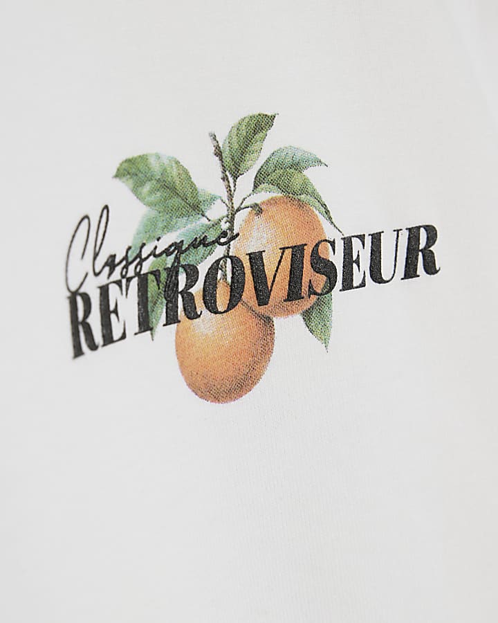 White Retroviseur Orange Tree Car T-Shirt