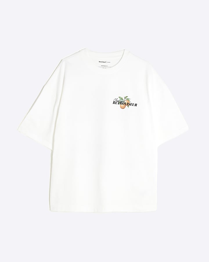 White Retroviseur Orange Tree Car T-Shirt