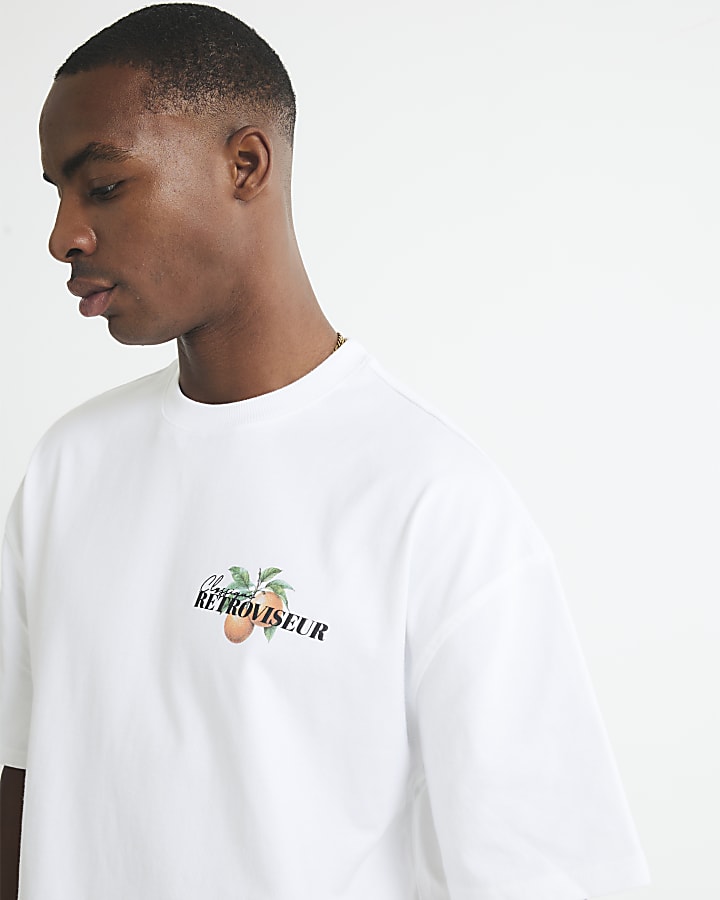 White Retroviseur Orange Tree Car T-Shirt