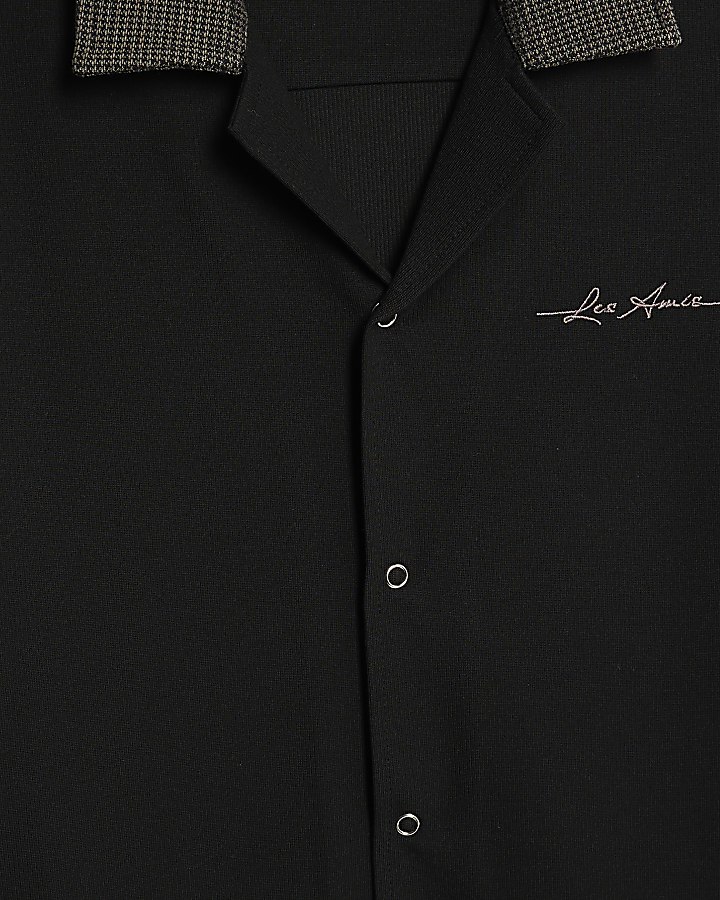 Grey Muscle Fit Colour Block Shirt