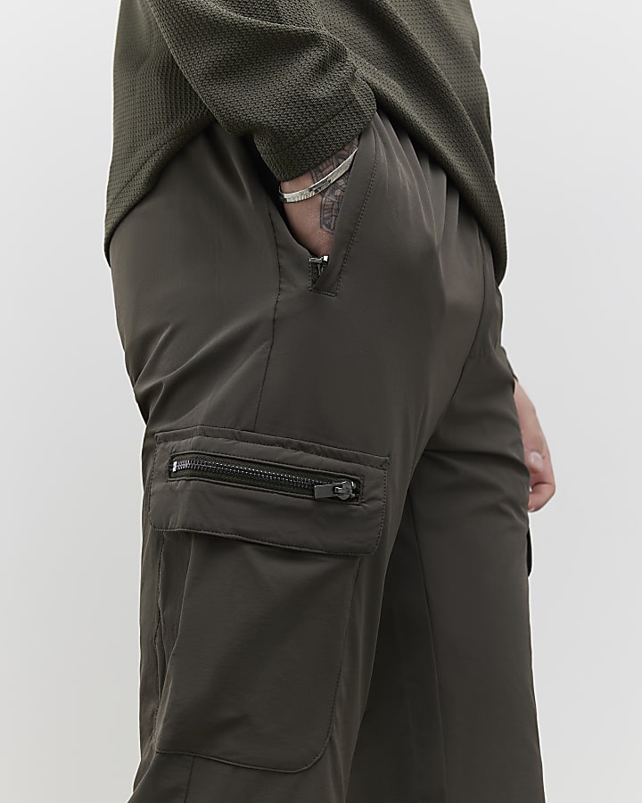 Green Skinny Fit Cargo Trosures