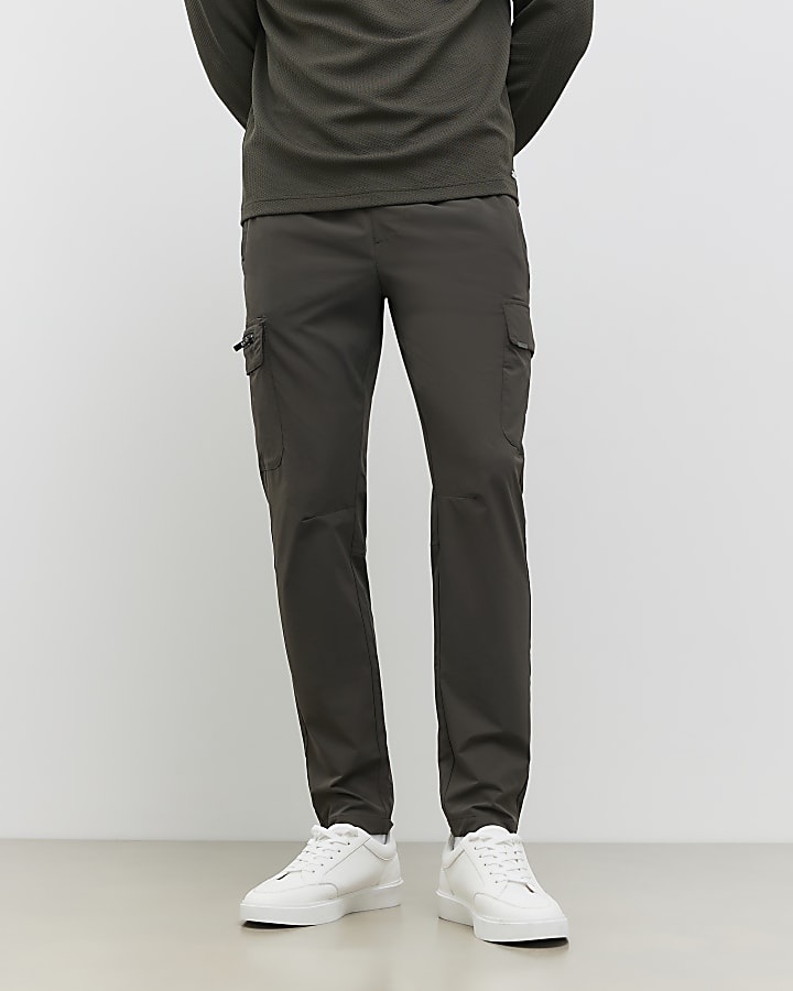Green Skinny Fit Cargo Trosures