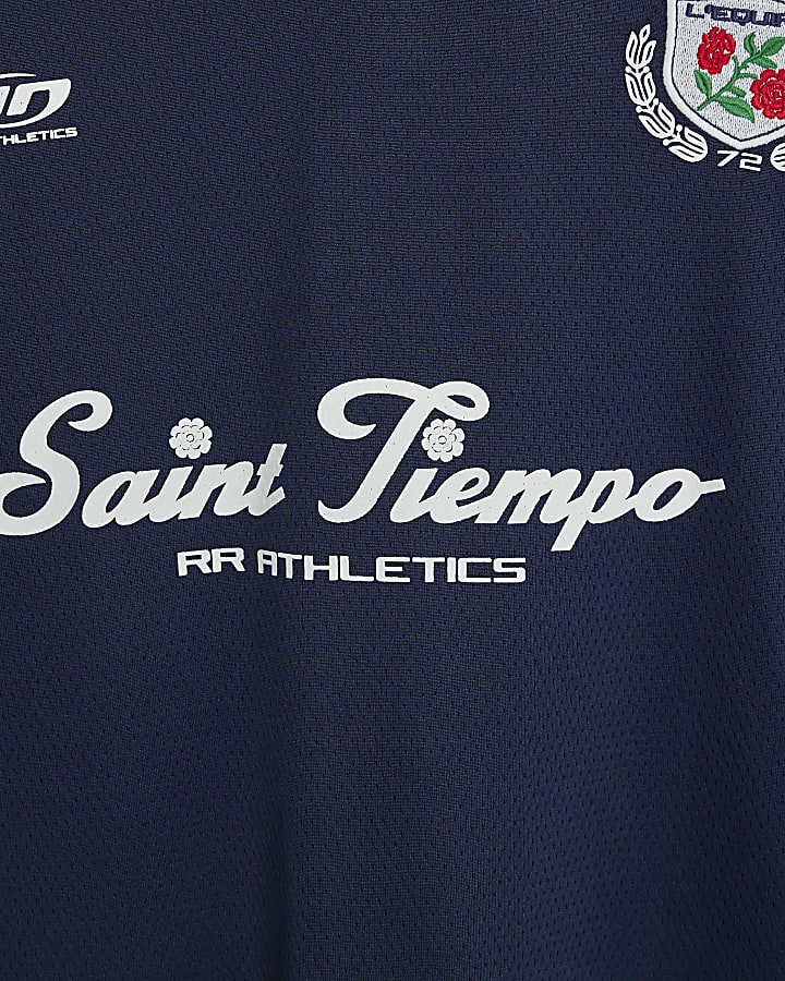 Navy Saint Tiempo Football T-Shirt