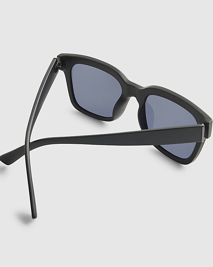 Black Black Rubberised Wayfarer Sunglasses