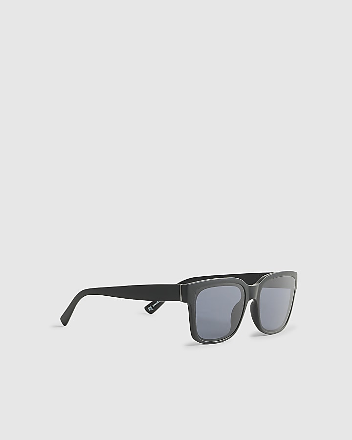 Black Black Rubberised Wayfarer Sunglasses