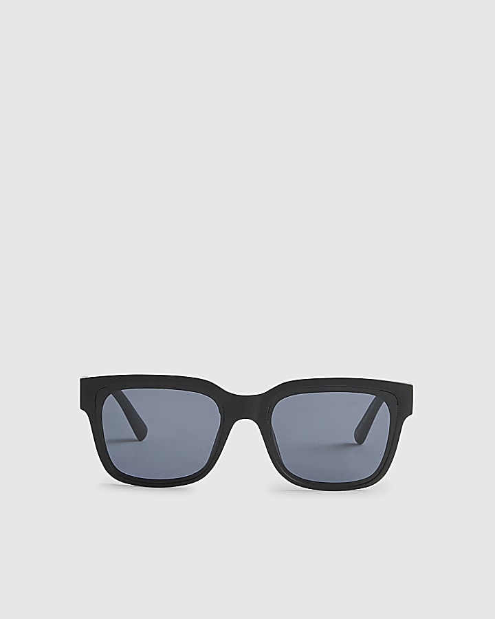 Black Black Rubberised Wayfarer Sunglasses