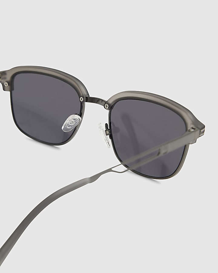 Grey Clubmaster Sunglasses