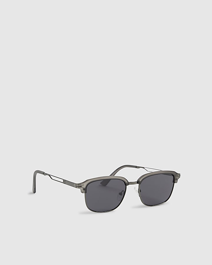 Grey Clubmaster Sunglasses