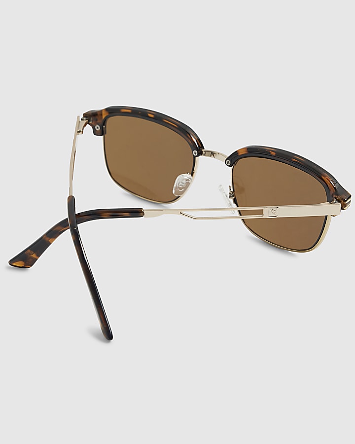 Brown Tortoise Clubmaster Sunglasses