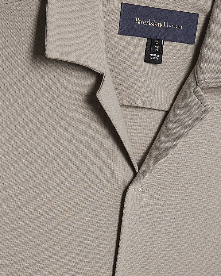 Beige Muscle Fit Shirt