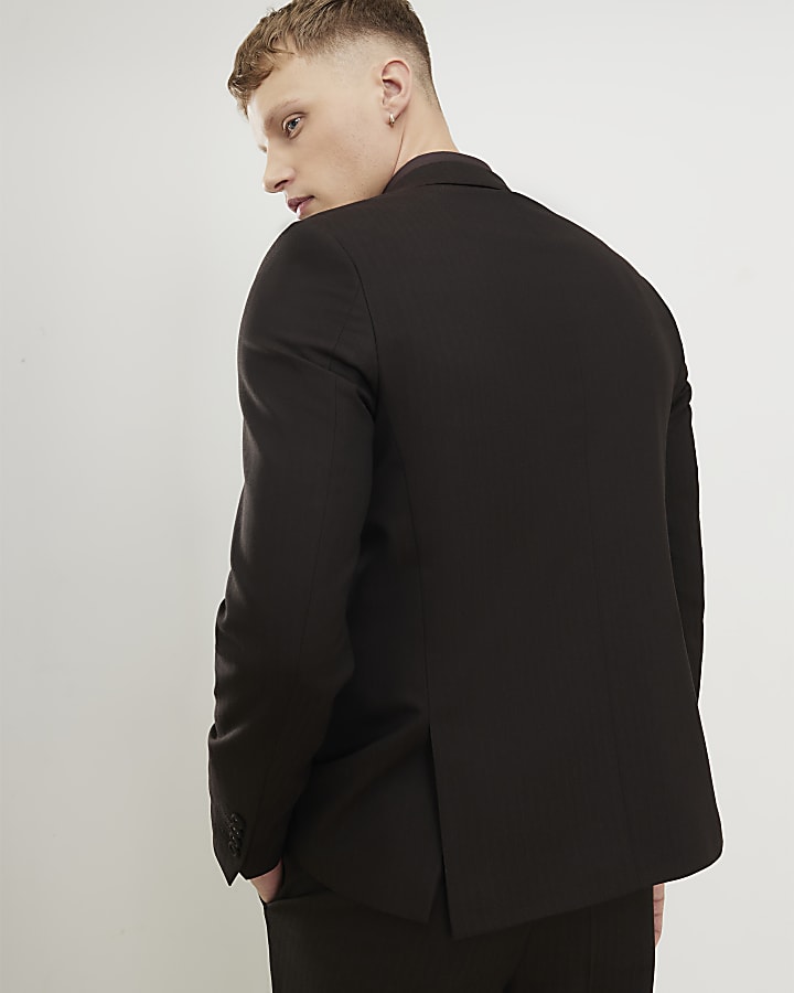 Brown Slim Fit Suit Jacket