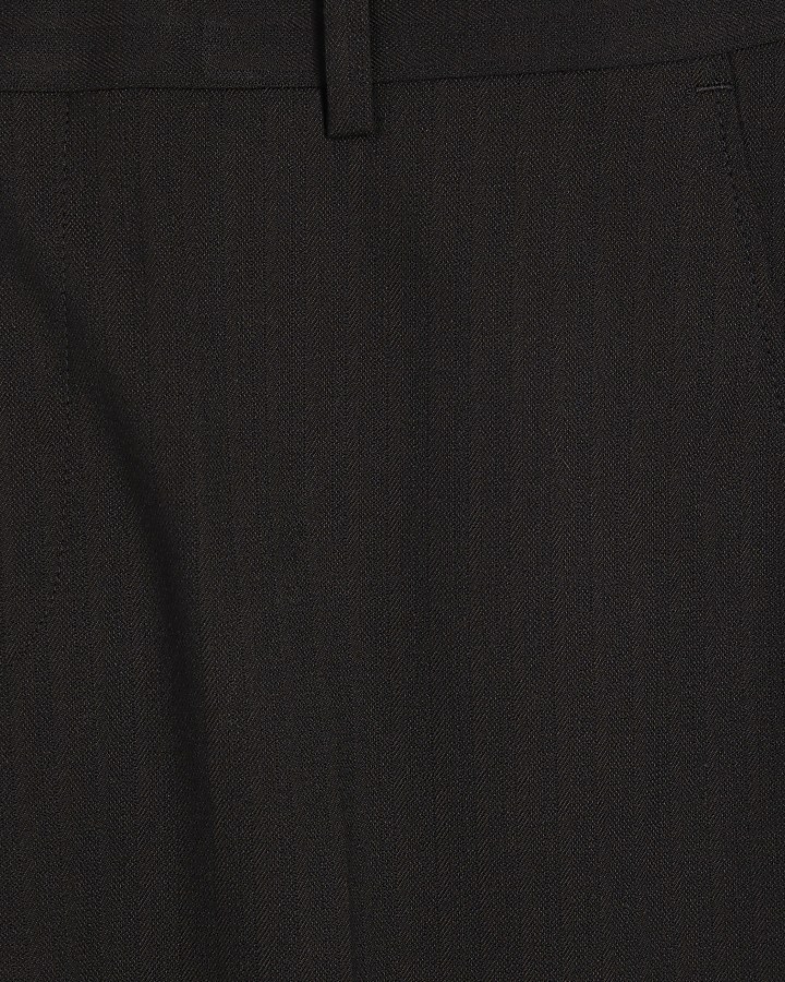 Brown Slim Fit Suit Trousers