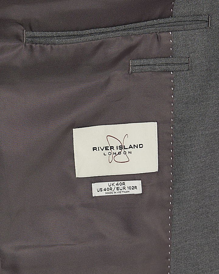 Grey Skinny Fit Suit Jacket