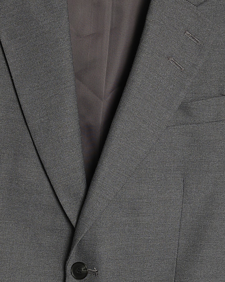 Grey Skinny Fit Suit Jacket