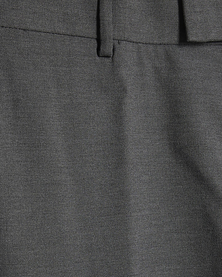 Grey Plain Skinny Suit Trouser