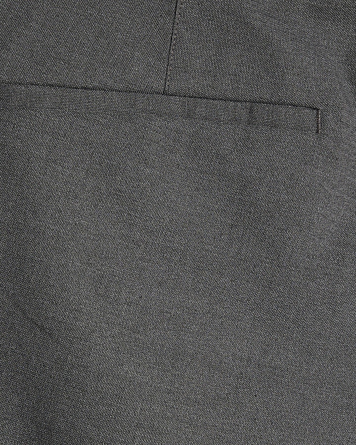 Grey Plain Skinny Suit Trouser