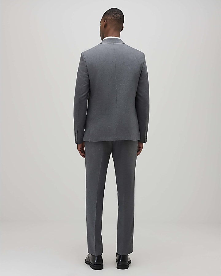 Grey Slim Fit Suit Trouser