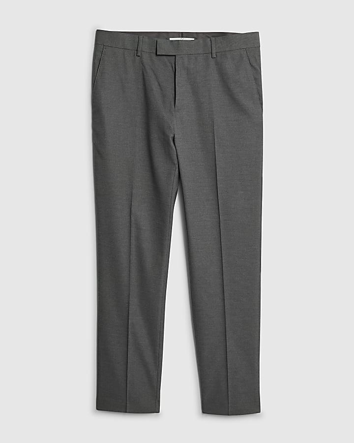 Grey Slim Fit Suit Trouser