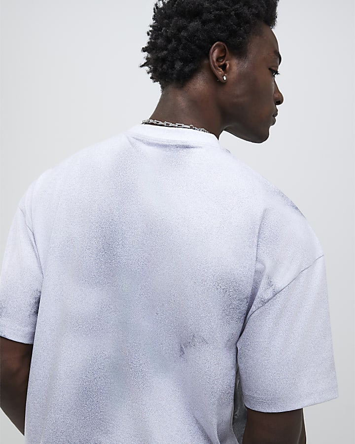 Grey Boxy Fit Palais Racing T-Shirt