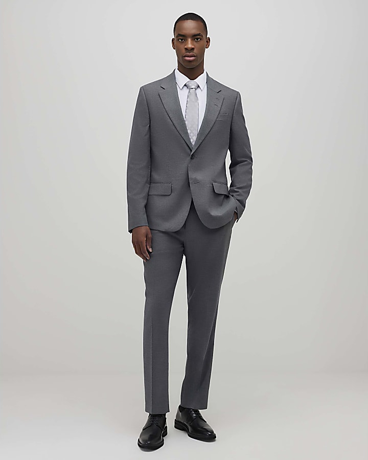 Grey Slim Fit Suit Jacket