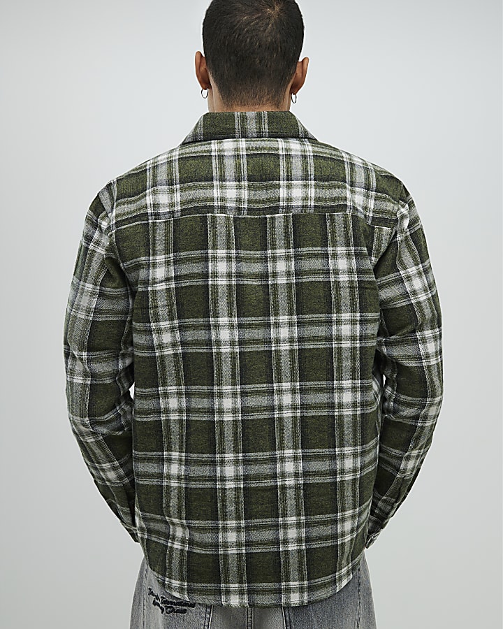 Green Regular Fit Check Shirt
