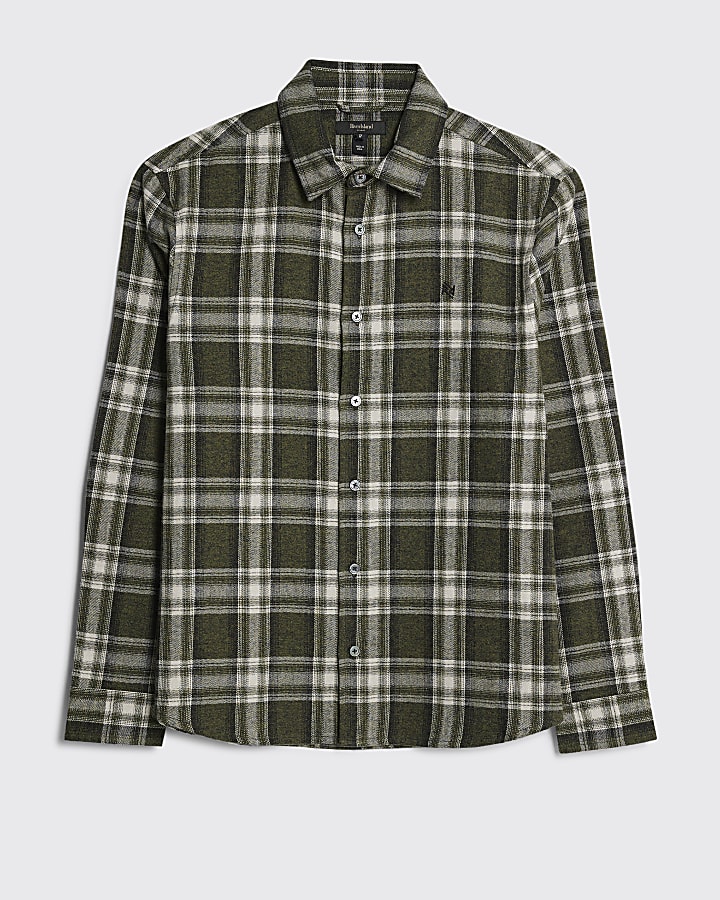 Green Regular Fit Check Shirt