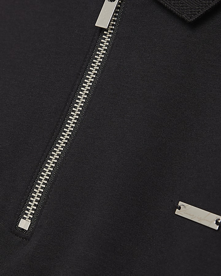 Black Slim Fit Premium Polo Shirt