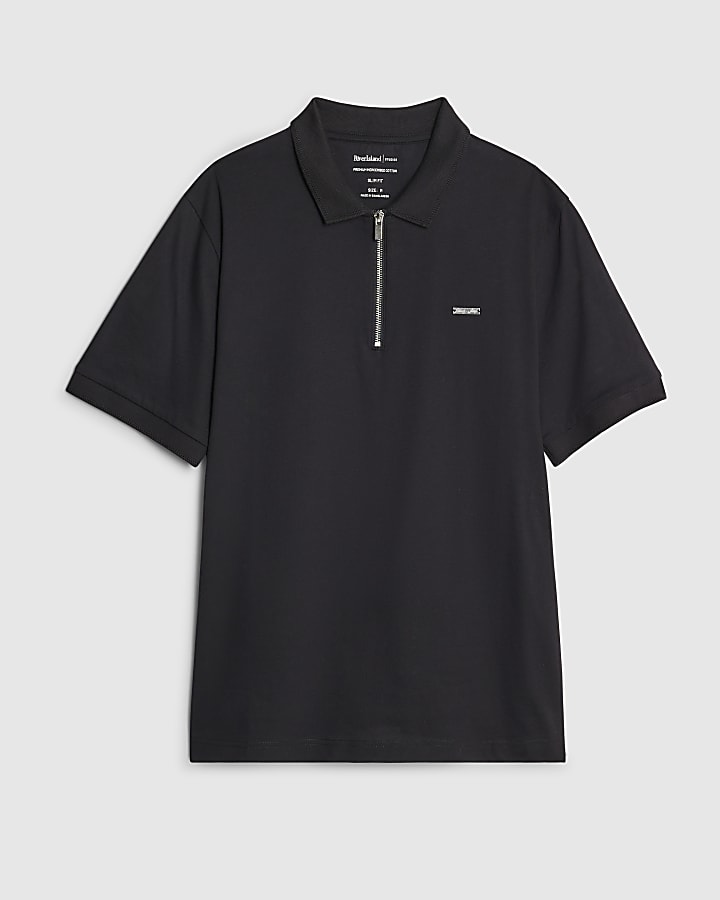 Black Slim Fit Premium Polo Shirt